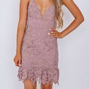 Dusty lavender bodycon dress